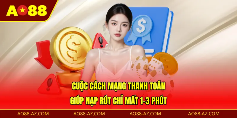 Cuộc cách mạng thanh toán giúp nạp rút chỉ mất 1-3 phút